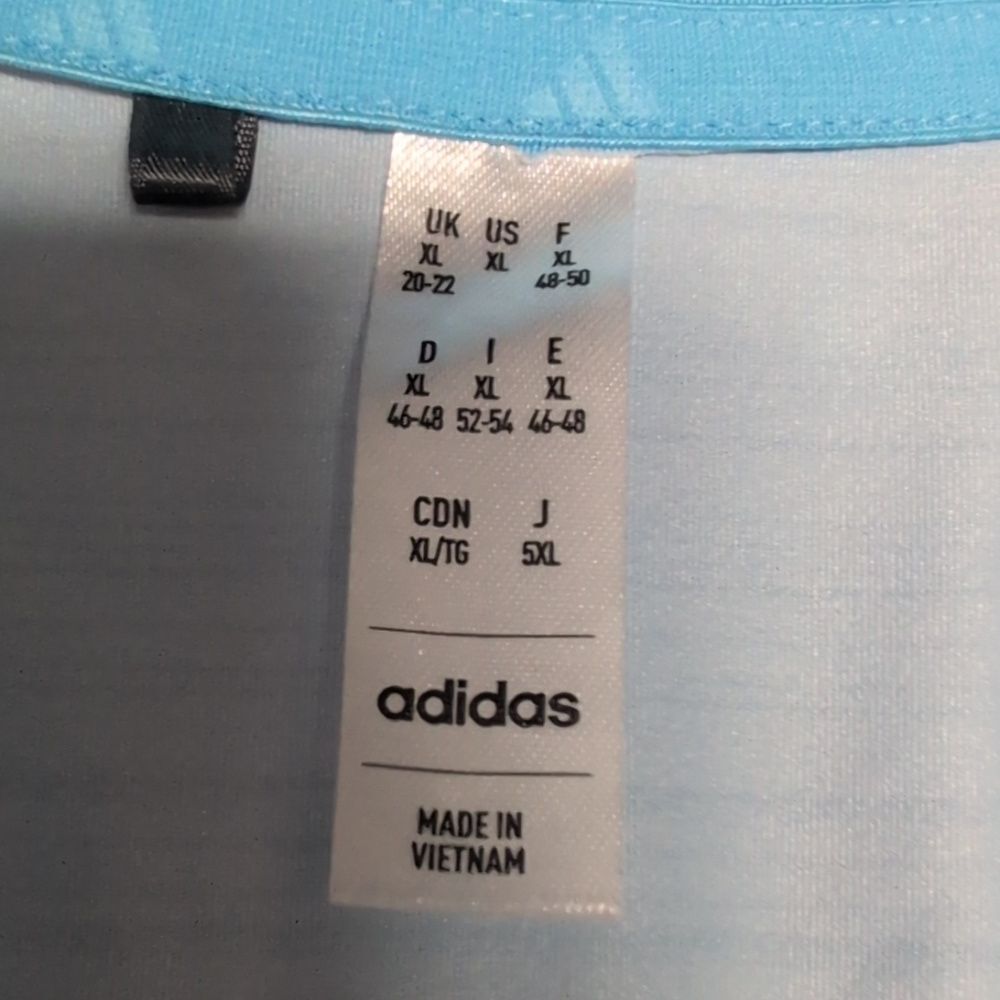 Adidas Light BlueQuarter-Zip Pullover Size XL - Picture 5 of 7